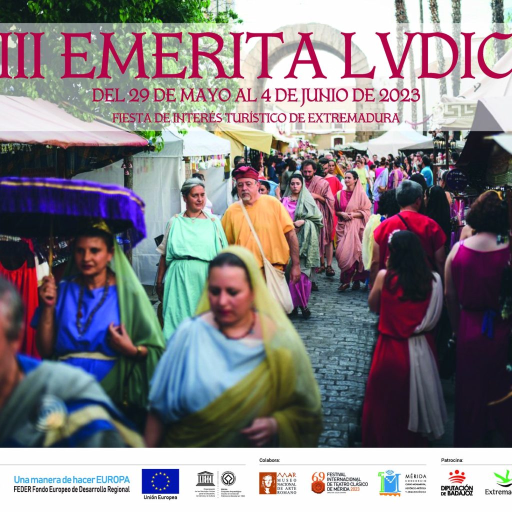 Emérita Lvdica , fiestas de interés turístico nacional en Mérida, escenas cotidianas del mundo  romano , vestidos de romano.